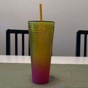 Starbucks Yellow and Pink Ombre Tumbler